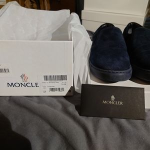 Moncler Meredith Navy suede slip on sneakers